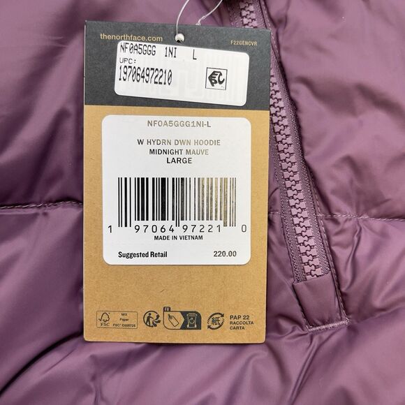 The North Face Jacket Womens Large Pink Mauve Down Puffer Gorpcore Outdoor - Picture 7 of 11